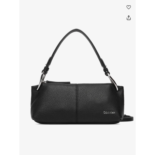 Calvin Klein Accessories Torebka Slouchy Leather Small Conv Bag - Black