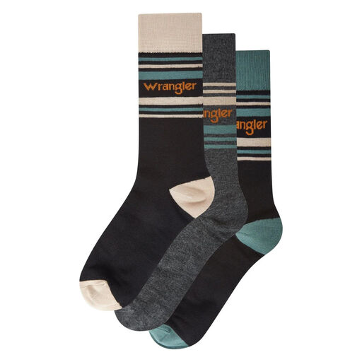 WRANGLER WRA SOCKS GIFT BOX SVEN-BLACKS/CHARCOAL MARL-43-46