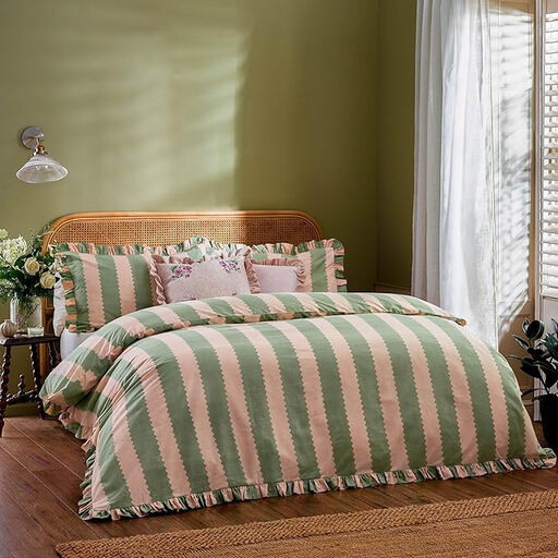 Wylder Duvet Cover Set Bridie Pink/Green Double