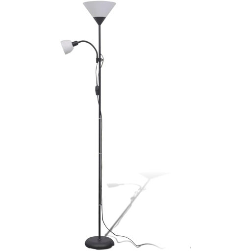 vidaXL Floor Lamp Steel-Black, 180 x 22.5 cm