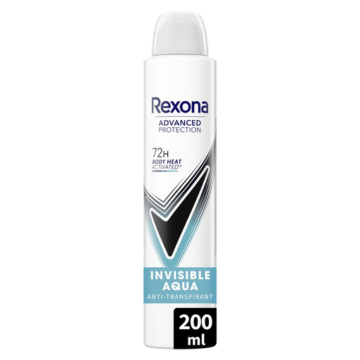 REXONA Invisible Aqua Deodorant Body Spray 72h - 200 mL