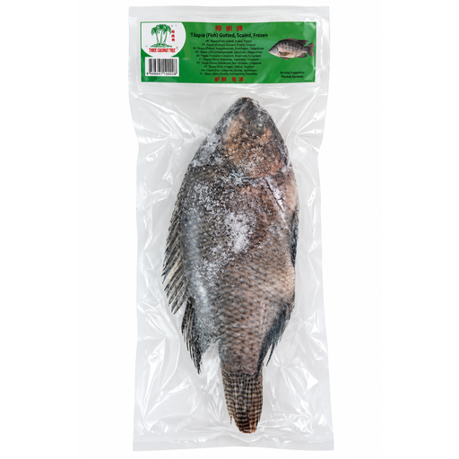TCT raw red tilapia steaks, 1 kg, 20% glaze