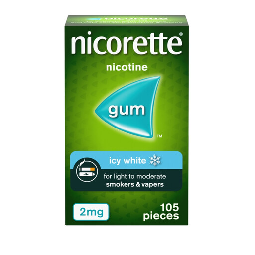 Nicorette 冰爽白 2mg 口香糖 105粒装