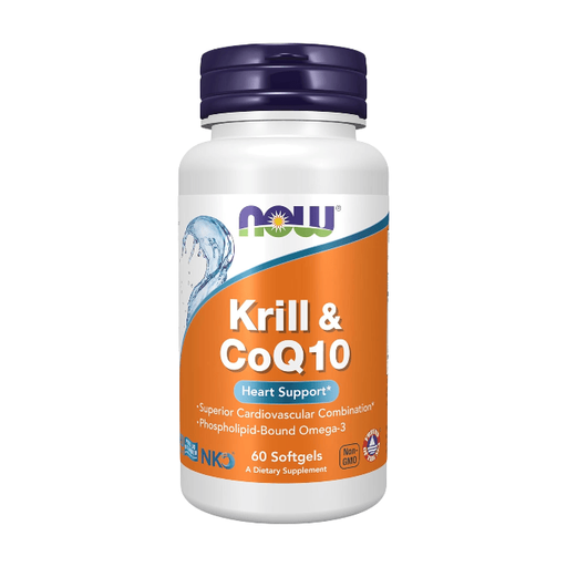 NOW Foods Krill Oil + Coenzyme Q10 Heart Health