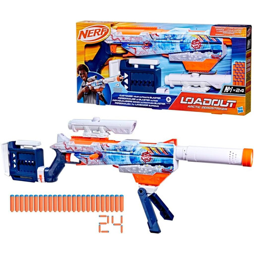 Nerf Loadout Arctic Zerostriker Blaster mit Zubehör