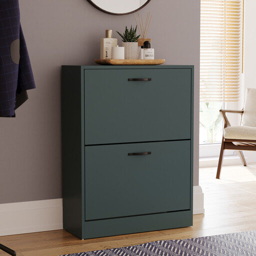 Vida Designs Shoe Cabinet 2 Doors Green