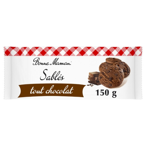 BONNE MAMAN Double Chocolate Chips Sables Cookies 150 g