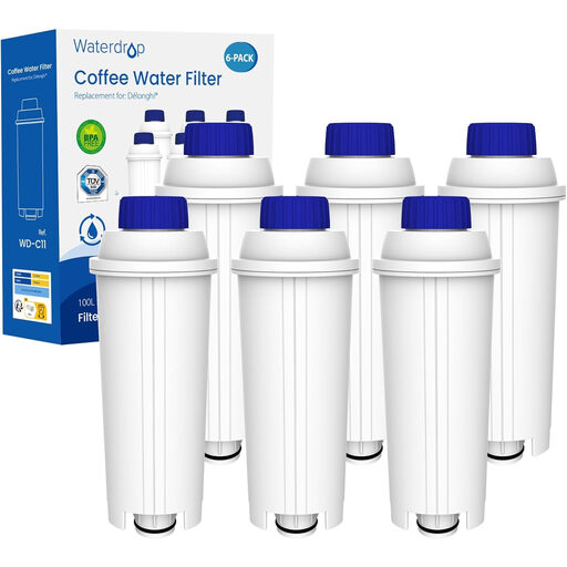Waterdrop Water Filter, Replacement for DeLonghi Coffee Machine (6pcs pack)
