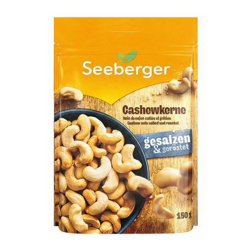Seeberger Cashew Kernels Roasted & Salted 150g