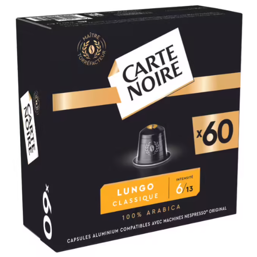 Carte Noire Espresso Lungo no. 6 pods, Dolce variant, pack of 60