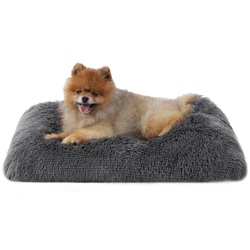 BEDSURE PetPad Solid Color Plush Dog Cage Pad, Titanium Grey, 61x45cm S