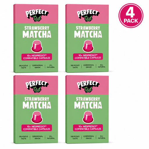 PerfectTed Matcha Nespresso Pod Strawberry 4 Packs