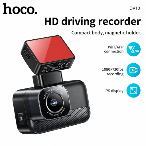 Black DV10 mini-screen dashcam