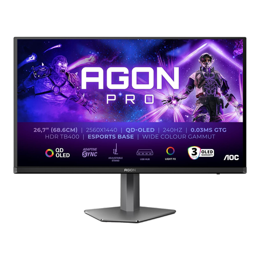 AOC AGON Pro AG276QZD2 OLED Gaming Monitor