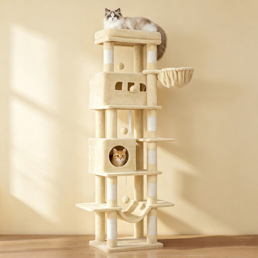 Reinforced Cat Tree with 8 Sisal Posts