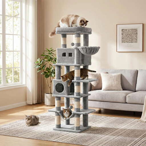Large Cat Tree Tower, 170×50×40cm