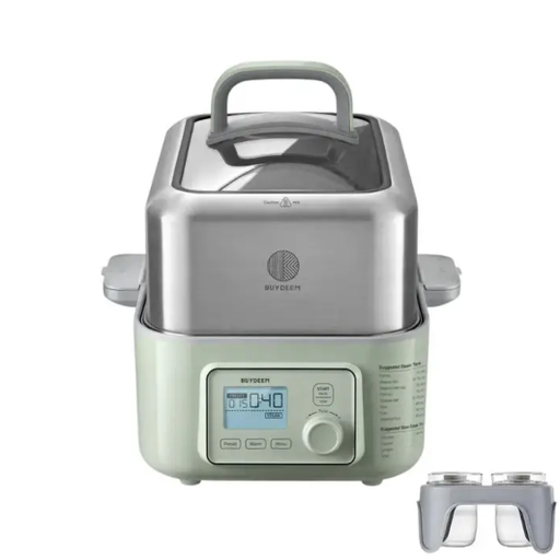 BUYDEEM G564 5L Electric Food Steamer for Cooking, Cozy Greenish