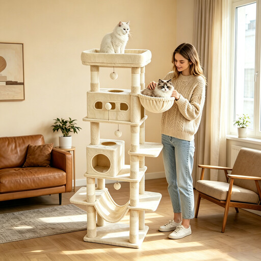 172,5 cm hoher Kratzbaum für mehrere Katzen