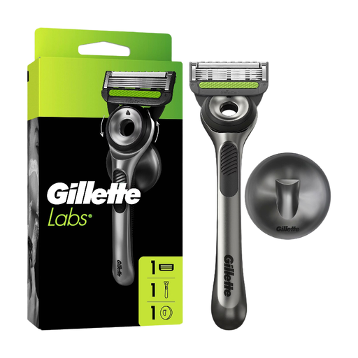 Gillette Labs H+1 Series Silver Rechargeable Razor with Wall Mount