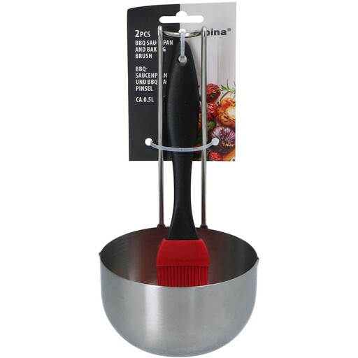 Alpina BBQ Sauspan en Kwast Set