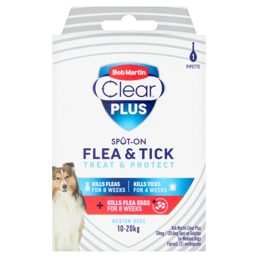 Bob Martin Clear Plus Spot-On Solution for Medium Dogs