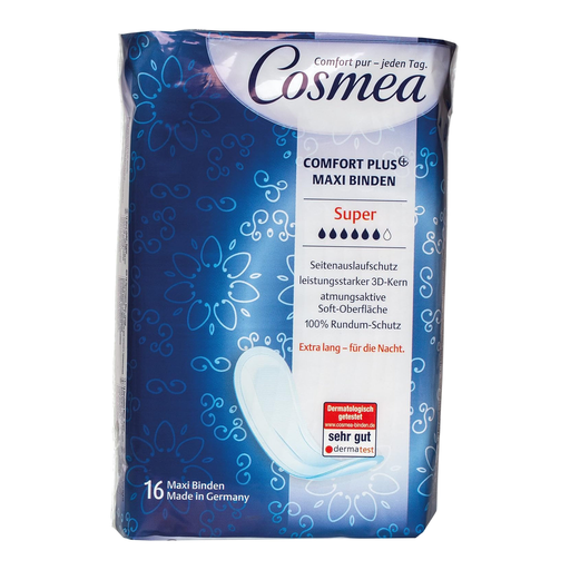 Cosmea Maxi Pads Super, Unscented, 16 Pads