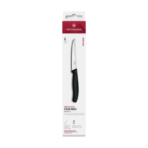 Victorinox Swiss Classic Steak Knife Set, Straight Edge, 6-Piece, Box