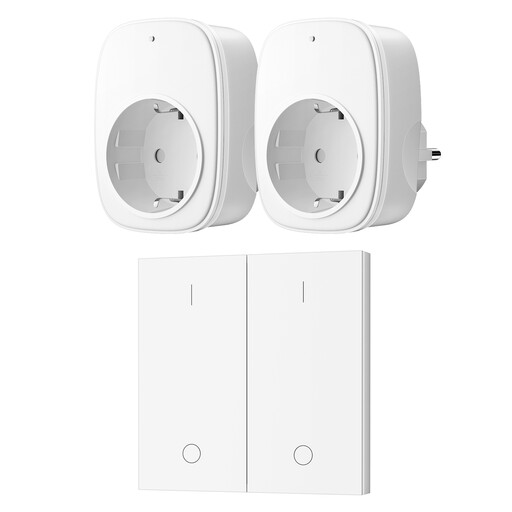 Dewenwils Wireless Sockets with Remote Control, 2 Sockets with 1 Wall Switch