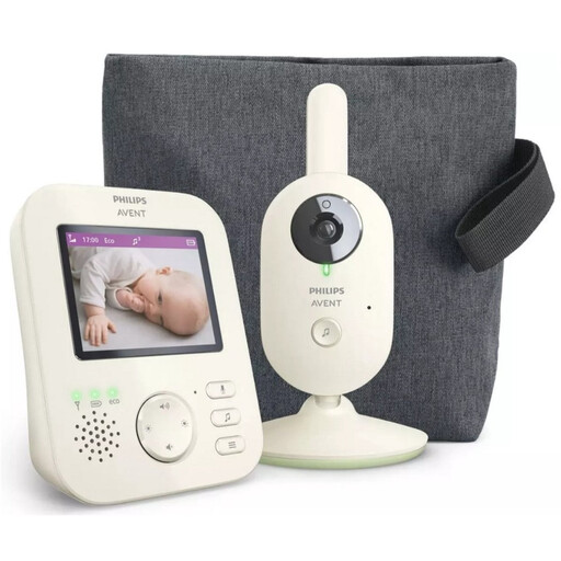 Philips Avent Video Baby Monitor with Camera, White, Two-Way Talkback, ECO Mode, SCD882/26