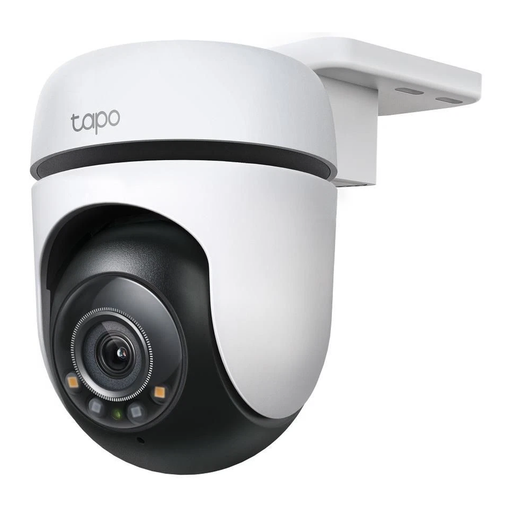 Tapo TC41 Outdoor Security Camera, 2K 1296p, Pan/Tilt, Night Vision, Two-Way Audio, AI Detection, IP65, WiFi, White/Black