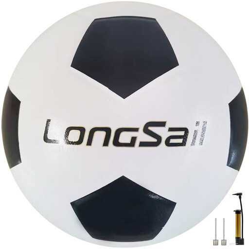 LONGSAIL High-Quality Rubber Soccer, Size 3, Blank/White
