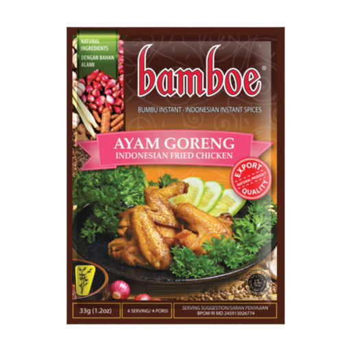 Bamboe Indonesian Fried Chicken Seasoning (Bumbu Ayam Goreng) 33 g