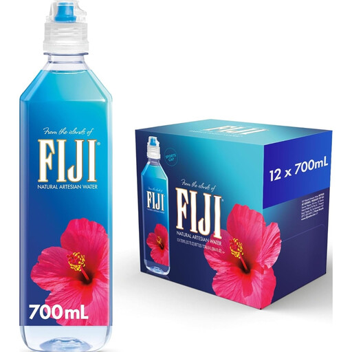 FIJI Water Natural Artesian Still Water, pack of twelve 700 ml sports-cap bottles