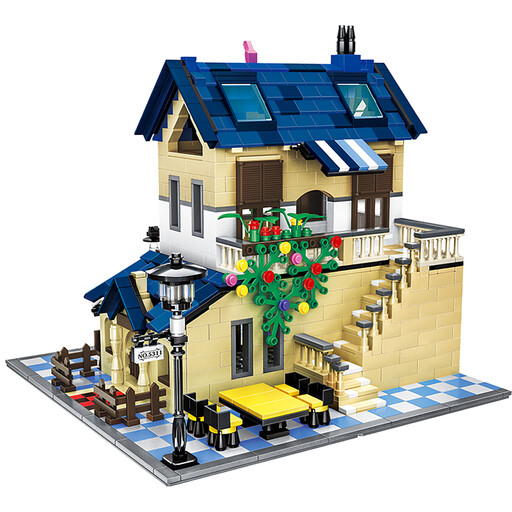 WANGE French Country House 1298 Pcs Building Blocks Set for Hobby Builders