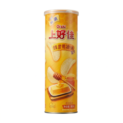 Oishi Pure Crispy Potato Chips (Honey Butter Flavor) Bucket 85g