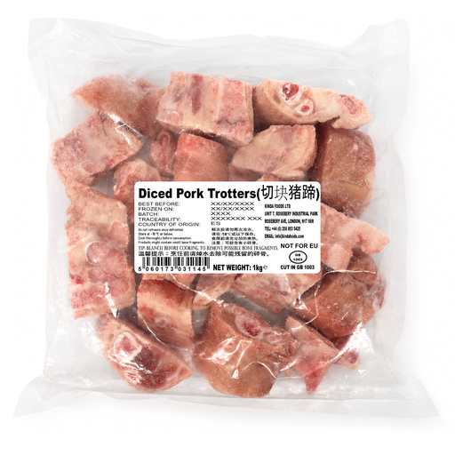 Kinda Frozen Diced Pork Trotters 1 kg