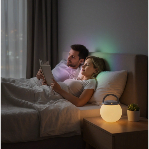 Veilleuse LED rechargeable avec minuteur, blanc chaud + RGB