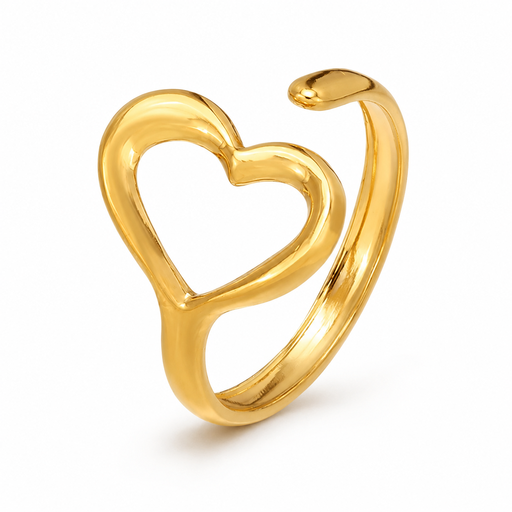 VoxorAI adjustable open ring with heart shape