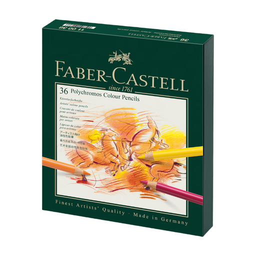 Faber-Castell POLYCHROMOS, studio set of 36 coloured pencils