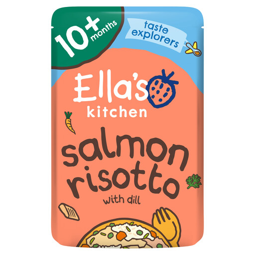 Ella's Kitchen Organic Salmon Risotto with a Sprinkle of Cheese 10+ Months 190g pouch