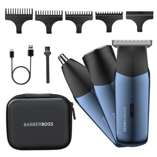 Kit de tondeuse de voyage 3-en-1 BarberBoss QR-2212