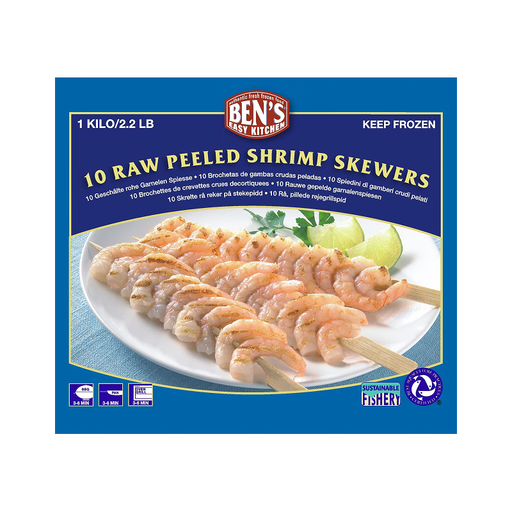 BML Raw Peeled Shrimp Skewers - 1 kg
