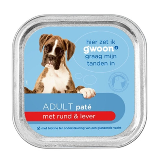 G'woon Dog Pet, Runderlever Kuipje 150 g
