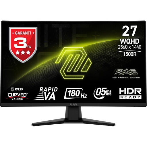 MSI MAG 274CQFDE 27 Zoll WQHD Curved Rapid VA LED 16:9 180 Hz Gaming Monitor