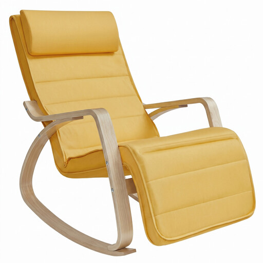 Ochama Pastel Yellow & Natural Rocking Chair