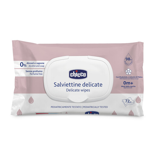 Chicco Soft Wet Wipes 12 x 72 Pieces