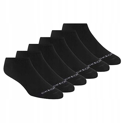 Skechers Women's 6-Pack Cotton NSHW Socks, Black 35-39.5