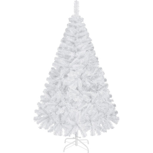 Yaheetech 5FT Artificial Christmas Tree with Foldable Stand Lifelike Holiday Decorative Tree with 398 PVC Tips White