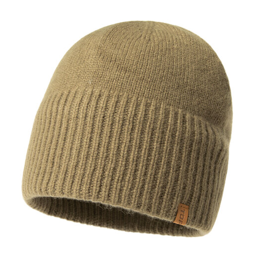 TOP-EX 100% Merino Wool Beanie Fleece Lined Cuffed Watch Fisherman Cap M/L Armygreen
