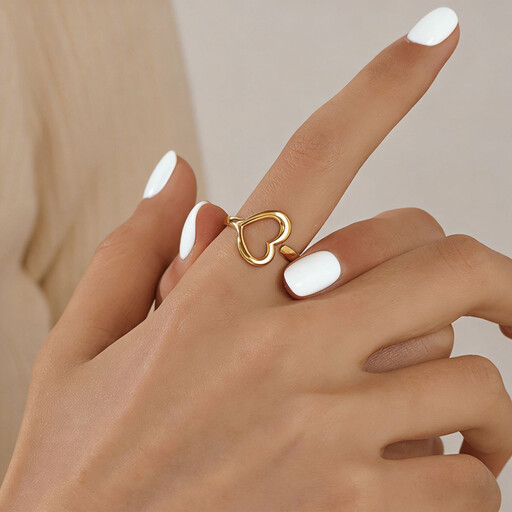 VoxorAI Multilayer Coil Ring in a gold finish